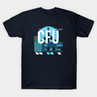 Corfu (CFU) Airport // Sunset Baggage Tag T-Shirt